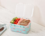 FOOD CUBE™ 3L ALL-IN-ONE LUNCH BOX | Minty Flamingo | Planet E .